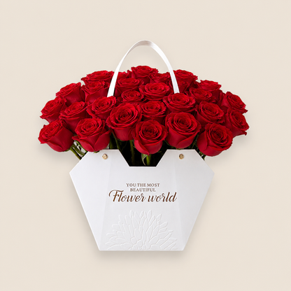 Full Red Roses Flower Bag