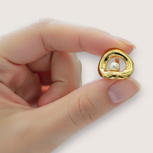 Anillo Perla Moderna