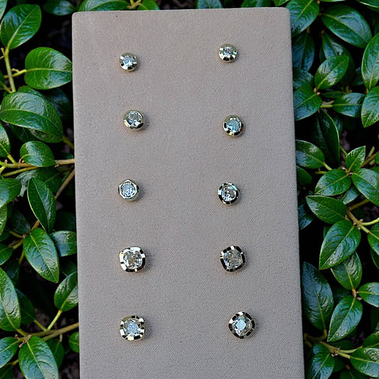 Colección Aretes Brillo Clásico